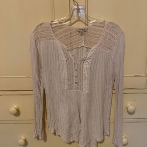 Lucky: Drop needle shirt in ivory